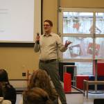 Cutler spoke about the links between thoughts, feelings and behavior. Nicole Jennings/staff photo