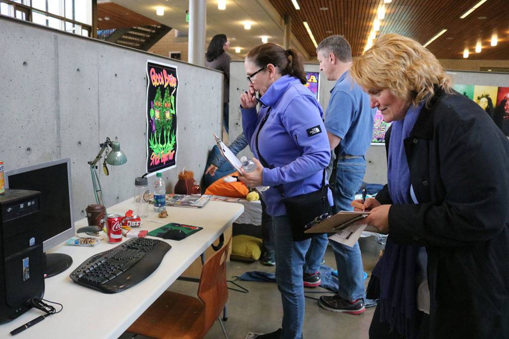 Parents tour the teens bedroom to see if they can spot signs of drug and alcohol abuse. Nicole Jennings/staff photo