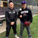 Issaquah Eagles catcher Mack Mahovlich, left, and third baseman/pitcher Justin Buckner, right, will be two of the top players in the KingCo 4A Conference during the 2018 season. Shaun Scott/staff photo