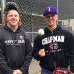 Issaquah Eagles catcher Mack Mahovlich, left, and third baseman/pitcher Justin Buckner, right, will be two of the topplayers in the KingCo 4A Conference during the 2018 season. Shaun Scott/staff photo