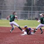 Photo courtesy of Don Borin/Stop Action Photography                                Skyline Spartans shortstop Taylor Juenke, left, hustles to tag second base while Issaquah sophomore Kendal Gentzen slides into second base in a contest between KingCo 4A rivals on March 30 at Issaquah High School.