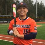 Shaun Scott, staff photo                                Eastside Catholic Crusaders senior first baseman/designated hitter Bryson Beltran has the best batting average on his team through 10 games.