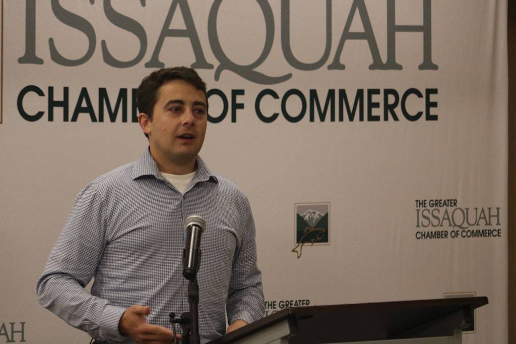 Jason Rajtar received the Sports Volunteer of the Year award presented by the Issaquah Park Board. Aaron Kunkler/Staff photo