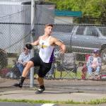 Photo courtesy of Don Borin/Stop Action Photography                                Issaquah Eagles senior thrower Joey Jensen captured first place in discus with a toss of a 177 feet, six inches at the Class 4A District II track championships on May 18 at the Southwest Athletic Complex in Seattle. Jensens toss was 42 feet further than the second place finisher (Logan Milks).
