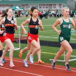 Skyline Spartans senior Amber McGraw, right, competes in an event during the 2018 track season. McGraw will run Cross Country and track at Seattle Pacific University during the 2018-19 school year.                                Photo courtesy of Tedesco Photography