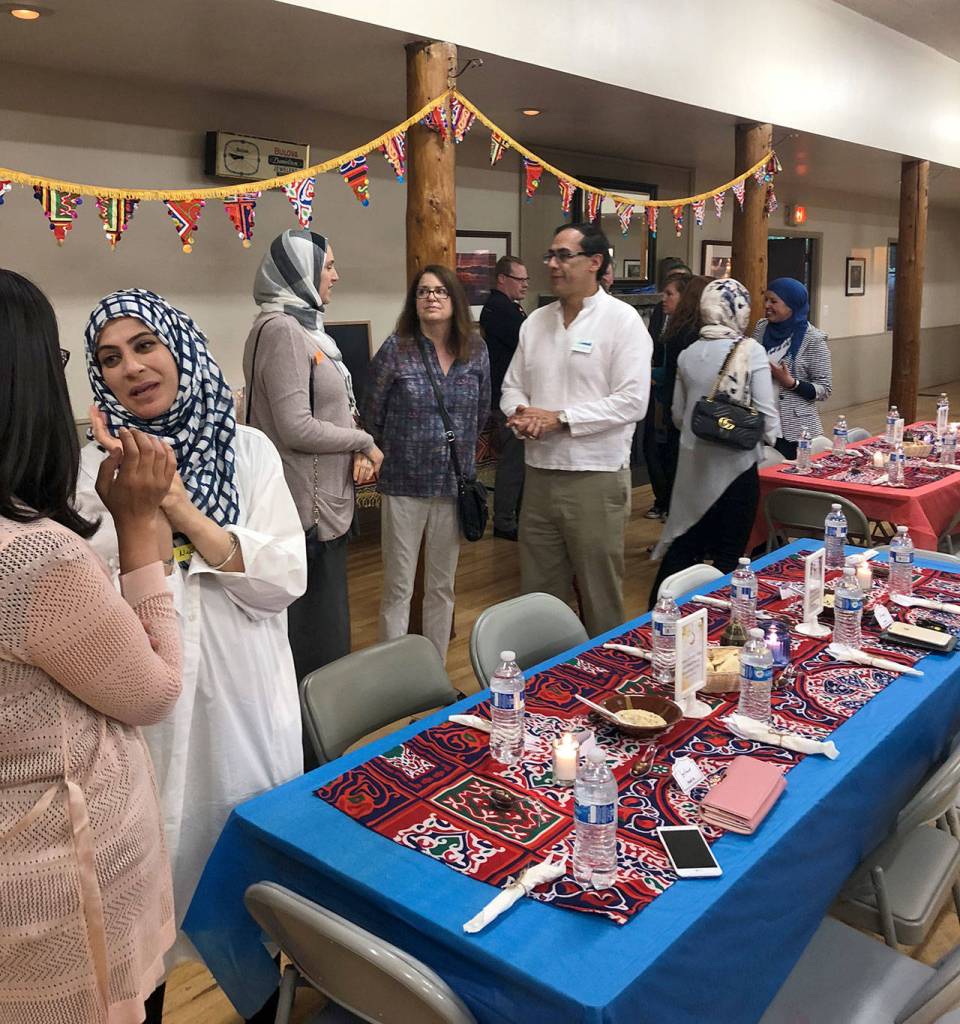 Sammamish Council member Ramiro Valderrama speaks with some of the community members. Courtesy Photo