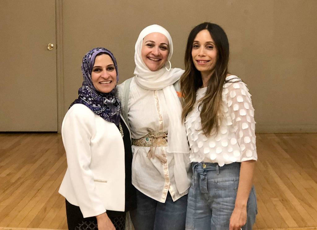 Event organizers Reham Shehata, Yasmine Abdeldayem, and Ghada Madkour were very proud of the successful communtiy Iftar dinner. Courtesy Photo