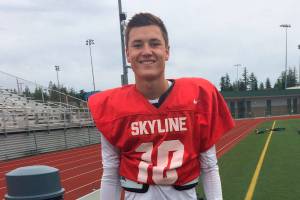 Skyline Spartans senior quarterback Joe Green will be the undisputed leader of his football team this fall. Shaun Scott/staff photo