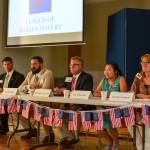 From left to right: Republican Tim Cruickshank, Libertarian Nathan Deily, Republican Michael Appleby, Democrat My-Linh Thai, and Democrat Wendy Weiker. Photo by Josh Kelety.