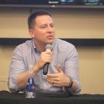 Jason Rittereiser discusses his thoughts on preventing gun violence. Evan Pappas/staff photo