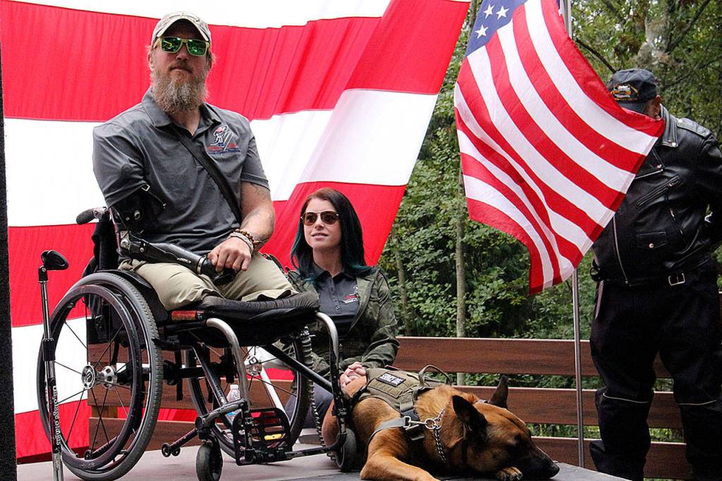 Major Edward Flip Klein receives specially made smart home in Issaquah. Madison Miller/staff photo.