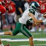 Skyline Spartans junior receiver Luke Rohleder (pictured) had two receiving touchdowns against the Newport Knights on Sept. 21 at Newport High School in Factoria. Skyline defeated Newport 50-21. Photo courtesy of Jim Nicholson