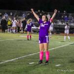Issaquah Eagles sophomore Michelle Kane celebrates just seconds after the final whistle was sounded following Issaquahs 3-1 win against the Eastlake Wolves on Oct. 11 at Gary Moore Stadium in Issaquah. Photo courtesy of Don Borin/Stop Action Photography