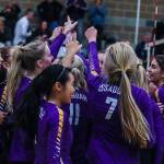 The Issaquah Eagles volleyball team (pictured) celebrates after clinching a berth in the Class 4A state tournament following a victory against Glacier Peak on Nov. 10. Issaquah lost to Camas and Kennedy Catholic at the Class 4A state tourney in Yakima on Nov. 16. Photo courtesy of Don Borin/Stop Action Photography