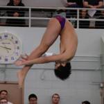 Issaquah Eagles freshman diver Robert Gref competes in the 1-meter dive event against the Liberty Patriots on Nov. 29. Gref is one of the best divers in Washington. Photo courtesy of Don Borin/Stop Action Photography