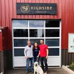 From left, Jeff, Helen and Matt Glenn pose before their opening day for Highside Distilling. Photo courtesy of Matt Glenn.