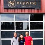 From left, Jeff, Helen and Matt Glenn pose before their opening day for Highside Distilling. Photo courtesy of Matt Glenn.