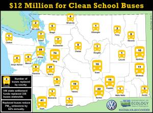 The Department of Ecology has awarded $12 million from the VW settlement to purchase 336 buses statewide. Courtesy of Department of Ecology.
