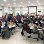 Paraeducators and office professionals gather at Hazen High School on Jan. 15 to vote on a strike. Photo courtesy of SEIU Local 925