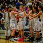 Issaquah Eagles senior guard Luci Stewart (pictured) received a boisterous ovation after being subbed out of the game with 1:59 left in regulation against the Mount Si Wildcats. Stewart finished with a game-high 20 points on senior night in front of the hometown fans in her final regular season home game. Photo courtesy of Don Borin/Stop Action Photography