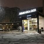 The Overlake Medical Center in Bellevue remained open through the wintry weather. Photo courtesy of Overlake Medical Center.