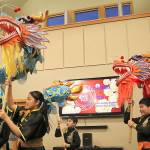 Seattle Shaolin Kungfu Academy (above) preforms a Dragon Dance and Kungfu and the Issaquah Highlands Red Dance group (below) preform at the Chinese New Year celebration on Feb. 17. Stephanie Quiroz/staff photos