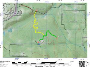 This map shows the path deputies took to locate the suspect. Photo courtesy of King County Sheriffs Office.
