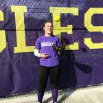 Issaquah Eagles senior McKenna Malone, who will bat in the fifth spot in the batting order during the 2019 season, loves leading her youthful team on the softball field. Shaun Scott, staff photo