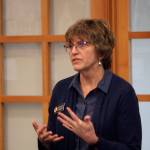 Representative Lisa Callan discusses legislation regarding gun safety and access. Evan Pappas/Staff Photo