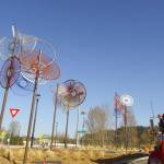 The four steel sculptures created by artist Susan Zoccola were installed at the SE 62nd Street extension in Issaquah at the end of March. Courtesy Photo