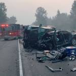 Photo courtesy of                                 State Trooper Rick Johnson                                 A DUI collision on state Route 18 that pinned a driver in their car. The 7-mile stretch of SR 18 between Issaquah-Hobart Road and Raging River hosts a disproportionate number of crashes for the amount of traffic it carries, according to state traffic data.