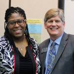 Sydne Mullings was recently appointed to the Issaquah school board on March 27. Superintendent Ron Thiele swore her into office. Photo courtesy of Issaquah School District.