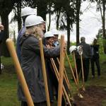 Kailan Manandic/staff photo                                Officials break ground outside Salt House Church for the Eastsides first permanent women and family shelter. Workers hope to complete construction in 2020.