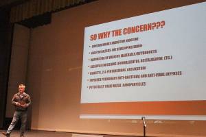 Madison Miller / staff photo                                 Jerry Blackburn, program manager for Substance Abuse and Prevention Services with Friends of Youth and soon-to-be executive director for Influence the Choice, gave a presentation to Issaquah parents about the dangers of teen vaping.