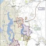 A map of the Sammamish-Maple Valley Transmission Line and the Monroe-Novelty-Hill Transmission Line. Courtesy Image