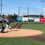 Issaquah Eagles leadoff hitter Tyler Reese (pictured at the plate) prepares for a pitch unveiled by Jackson freshman pitcher Dominic Hellman in the top of the first inning. Issaquah defeated Jackson, 5-2, in a loser-out, 4A Wes-King playoff game on May 8 at Everett Memorial Stadium. Shaun Scott/staff photo