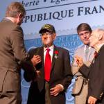 Issaquah resident Daniel F. McAllaster receives his French Legion of Honor Medal from the Consul General of France in San Francisco, Emmanuel Lebrun-Damiens at the Museum of Flight on May 10. Courtesy photo of the Consular Agency of France in Seattle                                The U.S. Veterans were awarded the French Legion of Honor Medal at the Museum of Seattle on May 10. Courtesy photo of the Consular Agency of France in Seattle