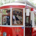 Conductor Tom Gilchrist says the trolley is ready to begin its first trip of the season. Evan Pappas/Staff Photo