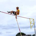 Issaquah junior Cooper Holy soars in the pole vault at the 4A state track meet. Holy finished in seventh place in his favorite event. Photo courtesy of Don Borin/Stop Action Photography