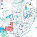 A map of the Laughing Jacobs Creek watershed area as it sits between Sammamish and Issaquah. Courtesy image.