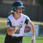 Abby McNear heads toward third base against Central. Andy Nystrom/ staff photo