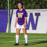 Claudia Longo, an Issaquah High alumnus and former ISC Gunner, practices with the University of Washington squad before its match against Seattle University. Photo courtesy of Don Borin/ Stop Action Photography