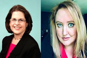 Courtesy photos                                Suzanne Weaver and Layna Crofts compete for ISD school board pos. 5.