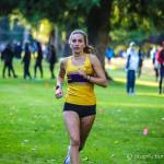 Issaquah runner Julia David-Smith runs during a league meet in North Bend on Oct. 9. David-Smith placed first with a time of 18:03.0. Photo courtesy of Don Borin/Stop Action Photography
