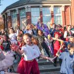 Natalie DeFord/Staff photo                                Hundreds participate in Oct. 26 10th annual Issaquah Zombie Walk and flash mob Thriller dance at City Hall.