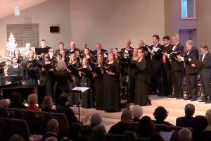 Photo courtesy of Linda Gingrich                                Master Chorus Eastside at their 2017 performance of A Christmas Carol.