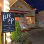 A sign for the Historic Shell Holiday shop in front of the Stations exterior. The shop runs weekends Thanksgiving through Christmas in downtown Issaquah. Courtesy photos.