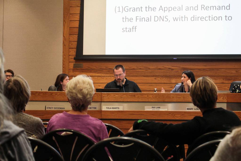 Natalie DeFord/staff photo                                Ray Liaw, special legal counsel to the Issaquah City Council, speaks at the Dec. 5 special meeting when the city council decided to uphold the citys SEPA determination of non-significance for eight parcels including the Providence Heights property. The determination was appealed by the Providence Point Umbrella Association in October.