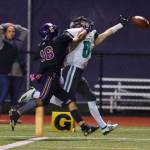 Issaquah defensive back Steven Castro (16) breaks up a pass intended for Skyline wide receiver Cameron Trencher (6) on Oct. 25. Photo courtesy of Jim Nicholson