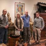 From left: Jim Russell, Doreen Russell, Caanon Russell and Matt Acres inside Mings Zen Gallery, which recently moved to Front Street in downtown Issaquah. Natalie DeFord/staff photo.